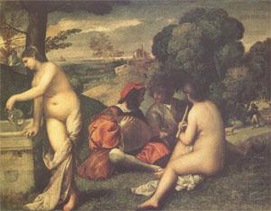 Titian Concert Champetre(The Pastoral Concert) (mk05) china oil painting image