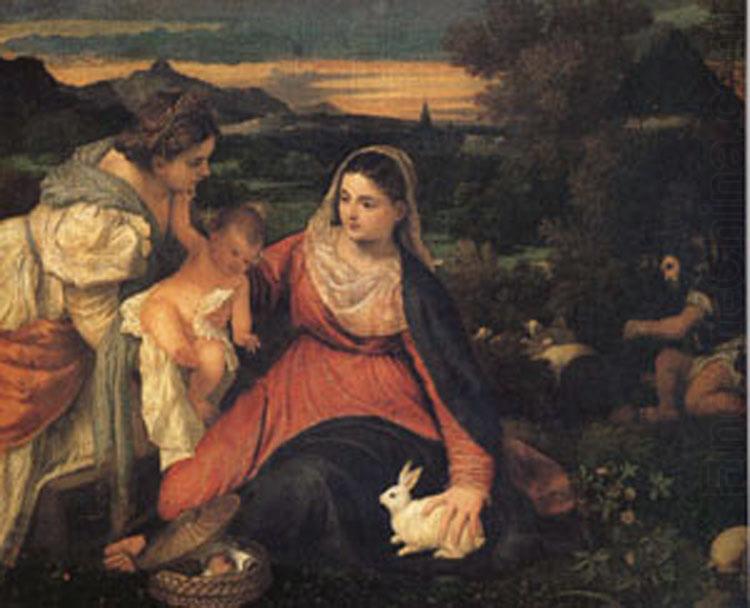 Titian The Virgin with the Rabit (mk05) china oil painting image