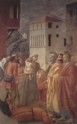 MASACCIO St Peter distributes the Goods of the Community and The Death of Ananias (mk08) china oil painting image