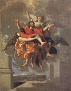 Poussin Ecstasy of ST Paul (mk05) china oil painting image