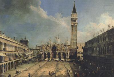 Canaletto Piazza S.Marco con la basilica di fronte (mk21) china oil painting image