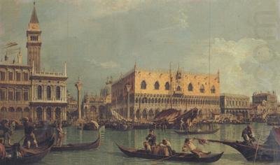 Canaletto La Piazzetta e il Palazzo Kucale dal bacino di S.Marco (mk21) china oil painting image