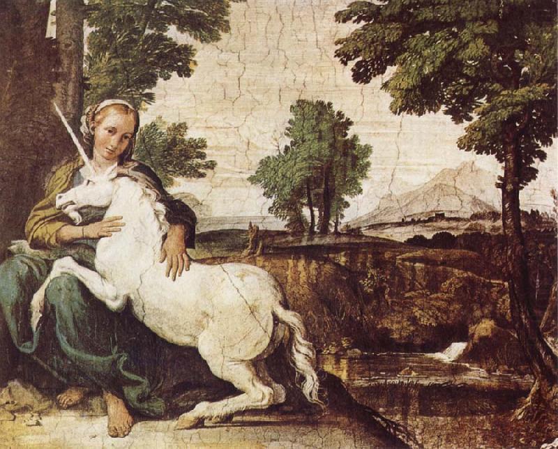 Domenichino The Maiden and the Unicorn china oil painting image