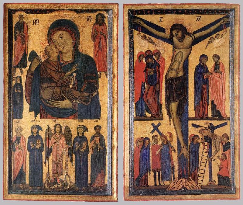 Madonna and Child with Saints and Crucifixion, BERLINGHIERI, Bonaventura