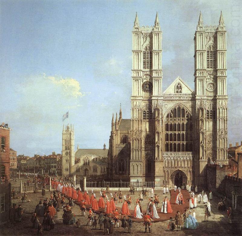 London: Westminster Abbey, with a Procession of Knights of the Bath  f, Canaletto