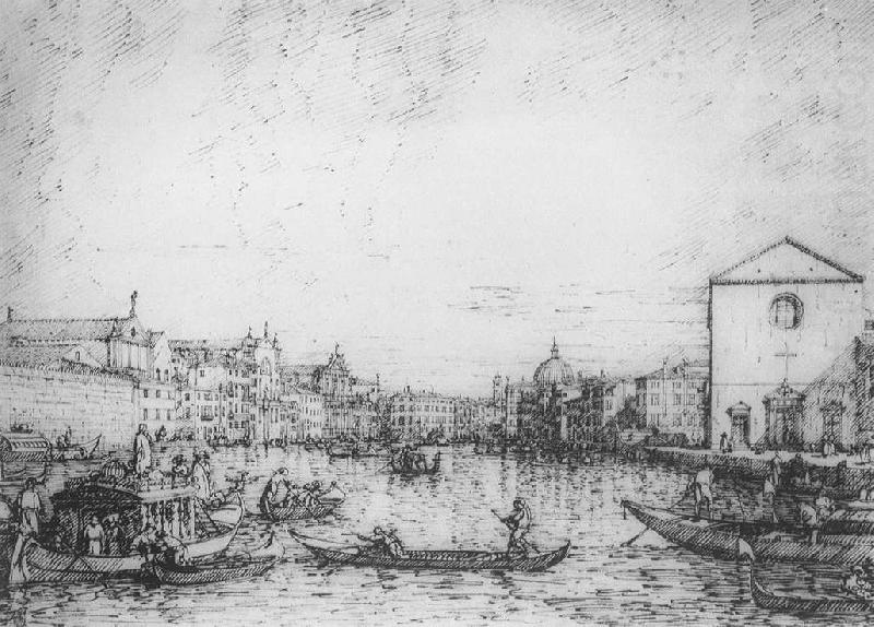 Grand Canal: Looking North-East from Santa Croce to San Geremia vf, Canaletto