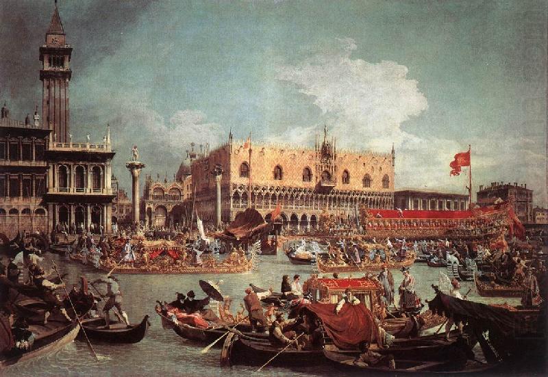 The Bucintoro Returning to the Molo on Ascension Day fg, Canaletto