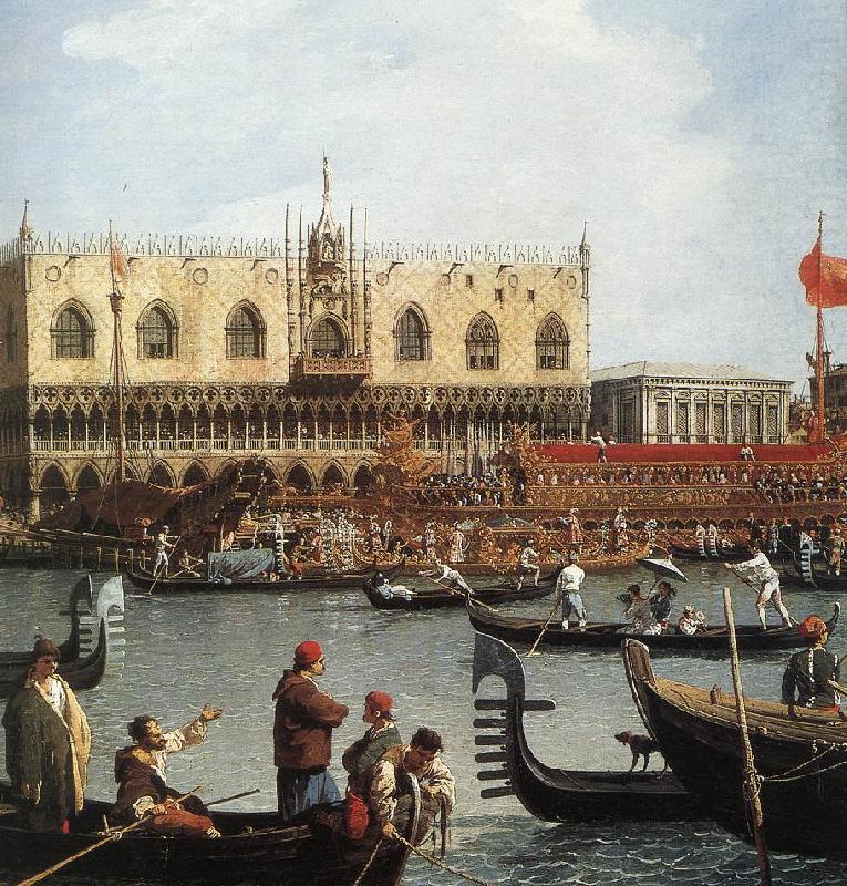 Return of the Bucentoro to the Molo on Ascension Day (detail) d, Canaletto