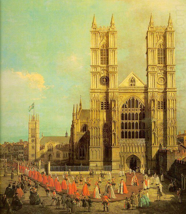 Westminster Abbey with a Procession of the Knights of Bath, Canaletto
