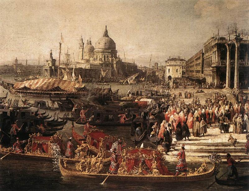 Arrival of the French Ambassador in Venice (detail) f, Canaletto