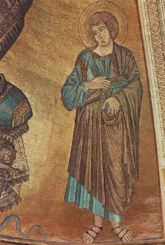 Christ Enthroned between the Virgin and St John the Evangelist (detail)  fgh, Cimabue
