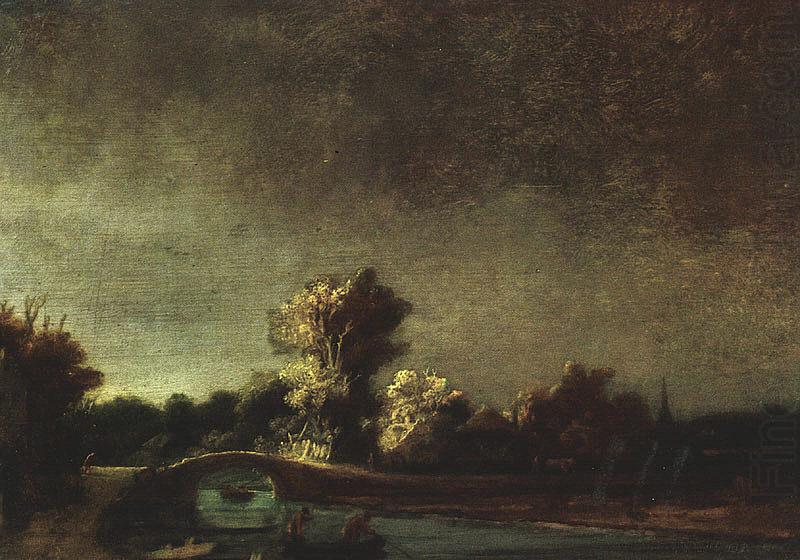 Rembrandt Landscape with a Stone Bridge
