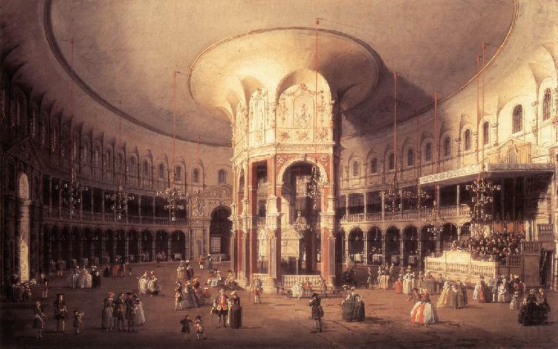 London: Ranelagh, Interior of the Rotunda vf, Canaletto