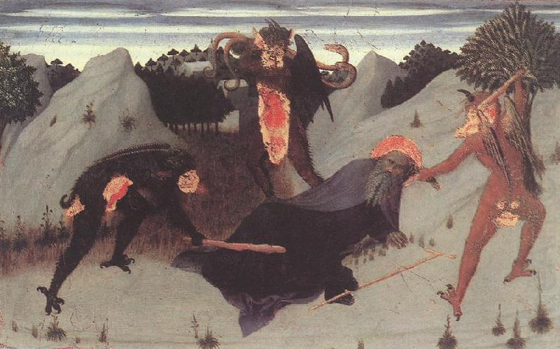 St Anthony the Hermit Tortured by the Devils fq, SASSETTA