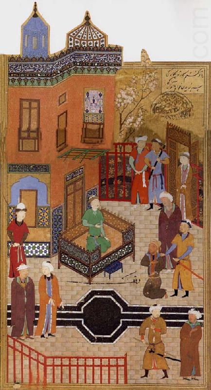 A dervish awed by a prince s tajalli, Bihzad
