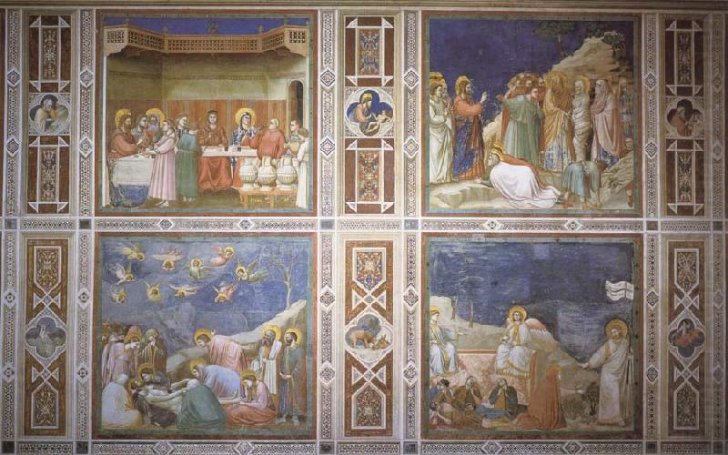 The wedding to Guns De arouse-king of Lazarus, De bewening of Christ and Noli me tangera, Giotto