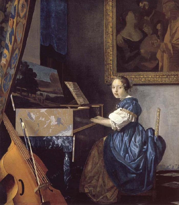 A Young Woman Seated at a Virginal, JanVermeer