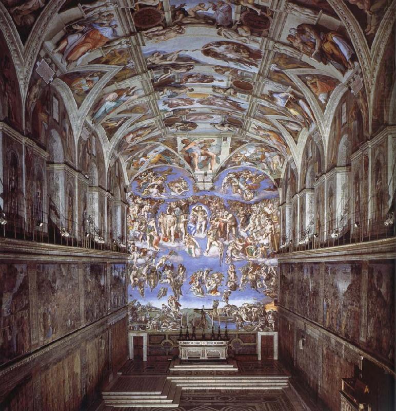 Sixtijnse Chapel With The Ceiling Painting Michelangelo Buonarroti