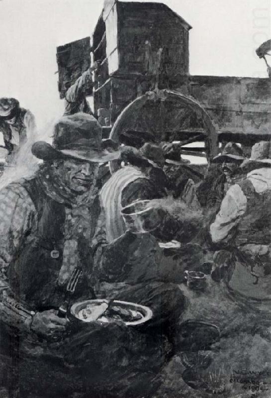 The Lee of the Grub-Wagon, N.C.Wyeth