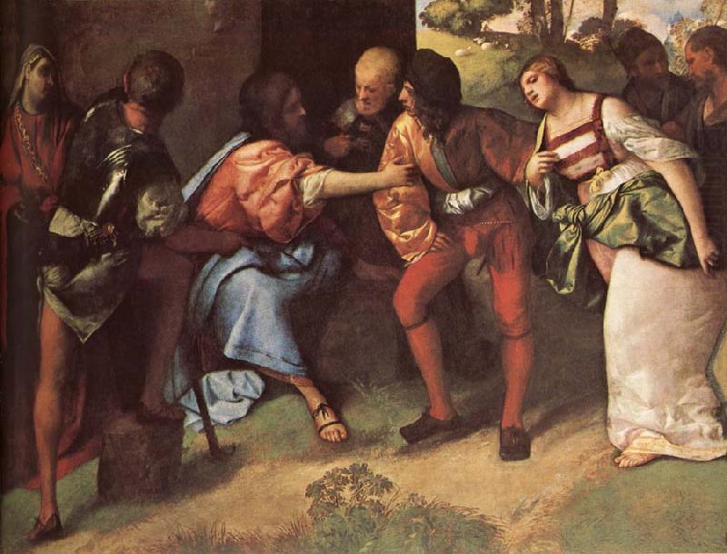 Giorgione The Adulteress brought Before Christ oil painting picture