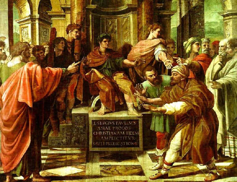 the convetsion of the proconsul sergius paulus, Raphael