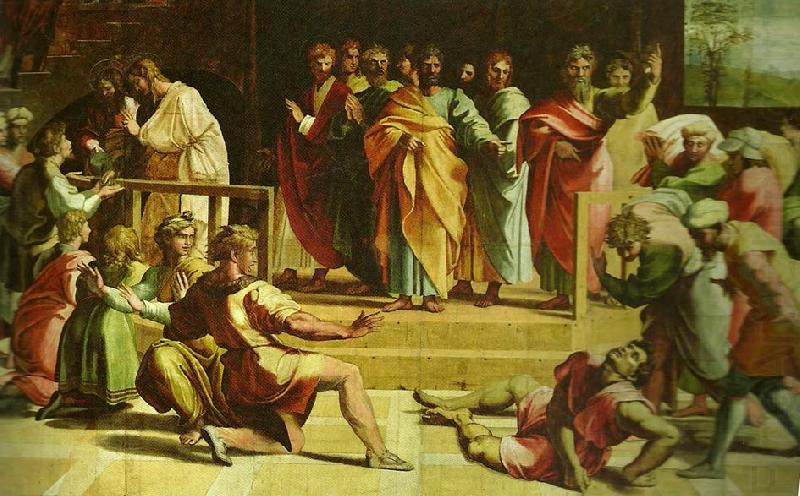 the death of ananias, Raphael