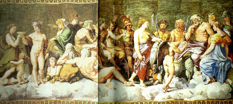 council of the gods, Raphael