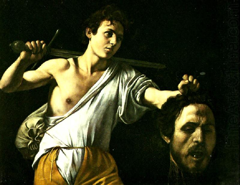 david med goliats huvud, Caravaggio