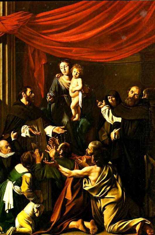 Caravaggio madonnan med rosenkransen