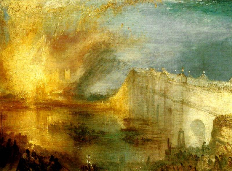 J.M.W.Turner the burning of the house of lords and commons