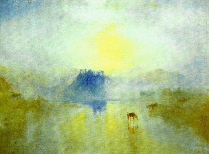 norham castle, sunrise, J.M.W.Turner