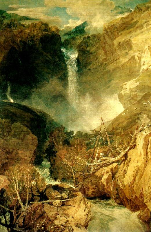 fall of the reichenbach in the valley of oberhasli switzertand, J.M.W.Turner