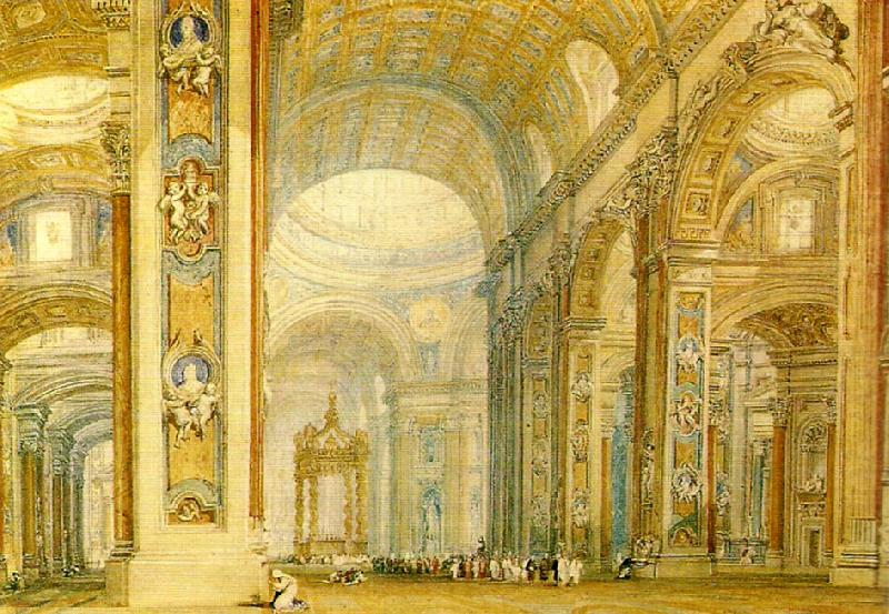 the interior of st peter's basilica, J.M.W.Turner