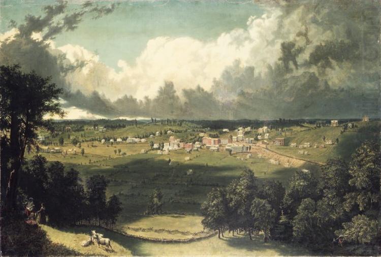Panoramic Landscape with a View of a Small Town, Brooklyn