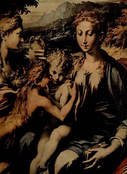 Thronende Madonna, Hl. Zacharias, Hl. Johannes der Taufer und Hl. Maria Magdalena, PARMIGIANINO