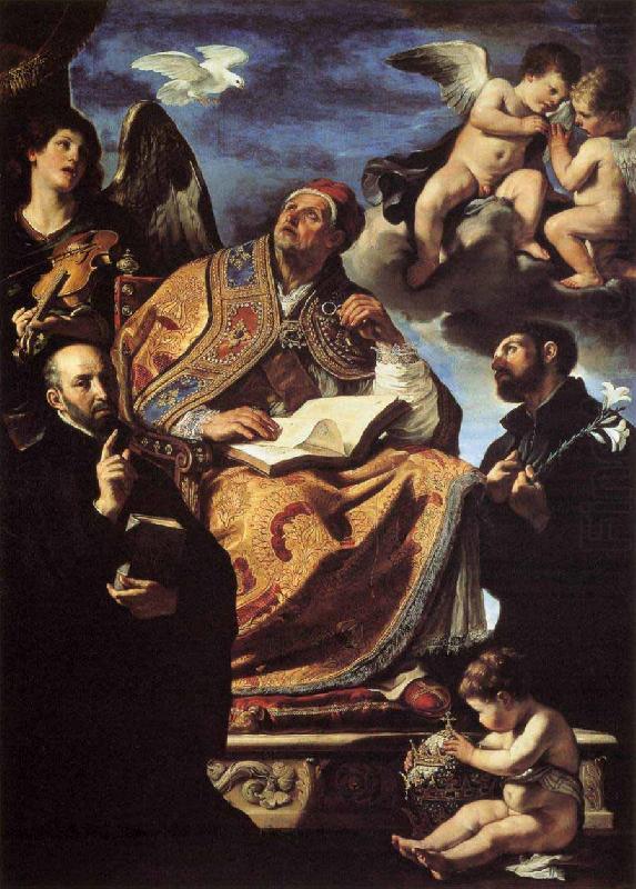 St Gregory the Great with Sts Ignatius and Francis Xavier, GUERCINO