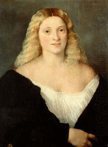 Titian Young Woman in a Black Dress