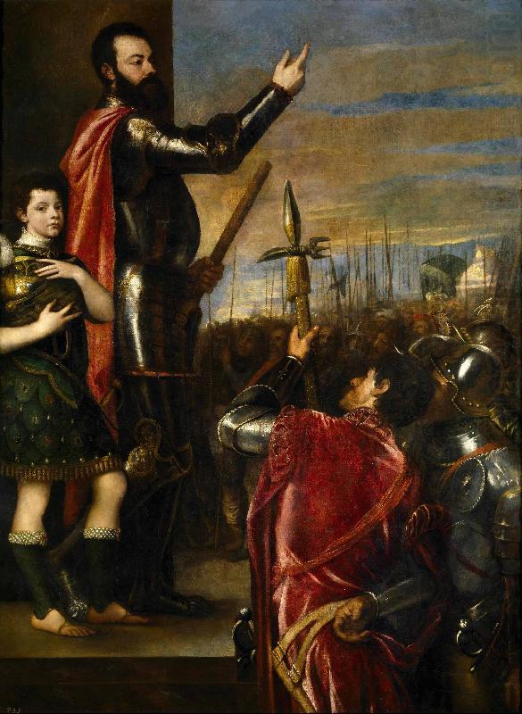 Alfonso Avalos Addressing his Troops, Titian