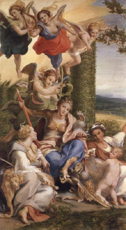 Allegorie des vertus on La vertu heroique victorieuse des vices, Correggio