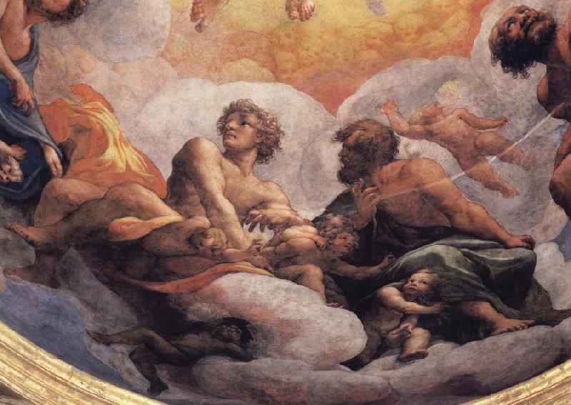Details of the cupola with the apostles Philip and Thaddeus,James the Less and Thomas,Andrew and Jomes the Great, Correggio