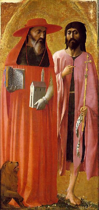 St Jerome and St John the Baptist, MASACCIO