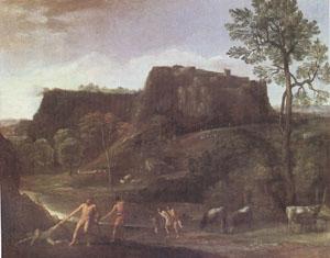 Landscape with Hercules and Achelous (mk05), Domenichino