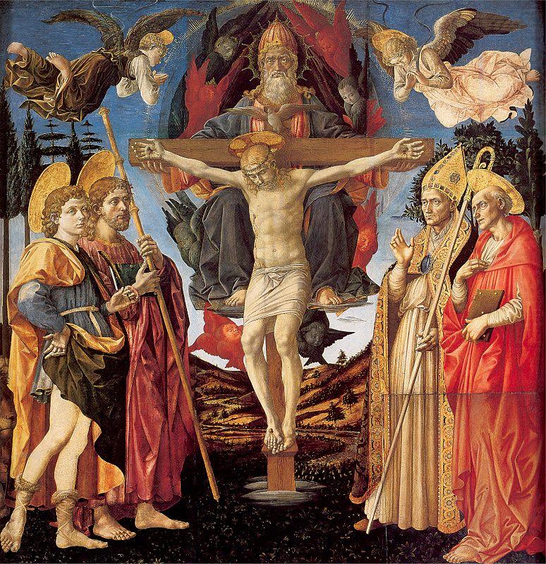 The Trinity and Four Saints, PESELLINO