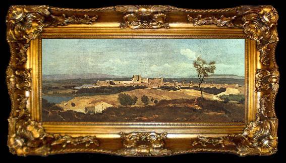 framed   Jean Baptiste Camille  Corot Avignon from the West, ta009-2