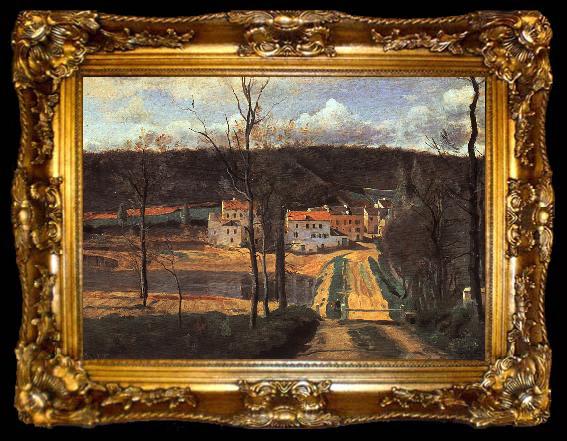 framed   Jean Baptiste Camille  Corot Ville d
