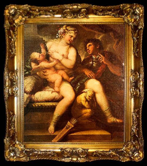 framed   Luca  Giordano Venus, Cupid and Mars, ta009-2