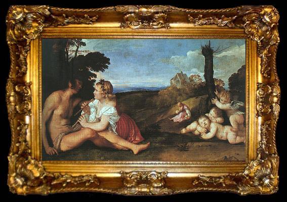 framed   Titian The Three Ages of Man, ta009-2