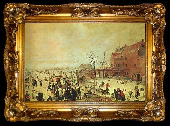 framed  AVERCAMP, Hendrick Winter Landscape  fff, ta009-2