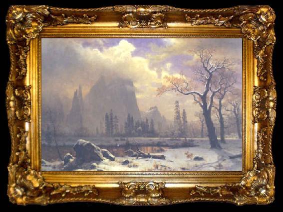 framed  Albert Bierstadt Yosemite Winter Scene, ta009-2