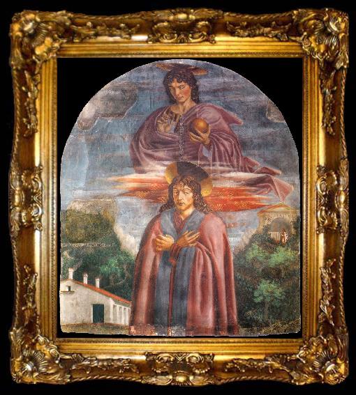 framed  Andrea del Castagno St Julian and the Redeemer, ta009-2